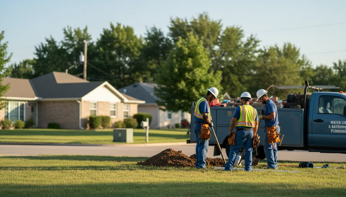 Residential water line and bathroom plumbing service in Mccarr, KY